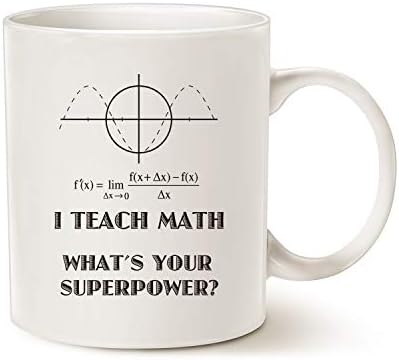 מאואג מצחיק מורה קפה ספל, אני ללמד מתמטיקה מה שלך מעצמת ייחודי מורים יום מתנות מורה כוס לבן, 11 עוז