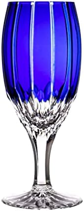 אג ' קה קסטיל קובלט כחול עופרת עופרת קריסטל אייס גביע משקה 12.2 עוז-יחידה אחת