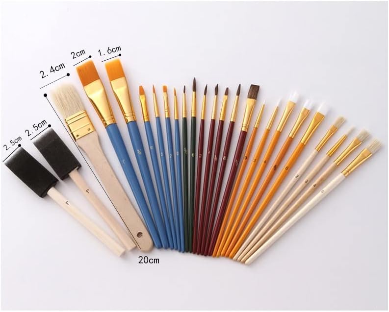 עט מברשת מיניאטורה של לוקו סט עט ניילון מברשת שיער שמן מקצועי בצבעי מים
