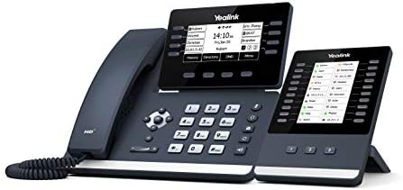 Yealink SIP-T53 IP Phone, 12 חשבונות VoIP. תצוגה גרפית בגודל 3.7 אינץ '. USB 2.0, Ethernet Gigabit-Port-Port,