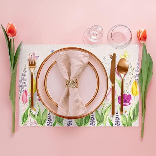 Whaline Spring Tulip Butterfly Placemat