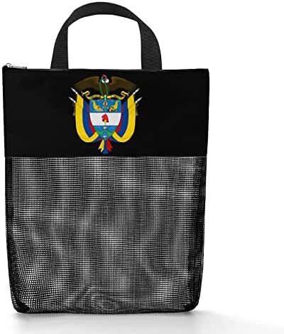 סמלים לאומיים של שקיות צעצוע של קולומביה חוף קניות רשת קניות תיק קניות נייד לתיק מארגן מכולת לשימוש