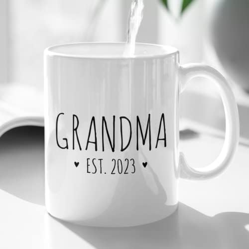 מתנות אקסטרה סבתא אסט 2023 ספל קידם סבתא כוס הריון הכרזה עבור ננה 11 עוז לבן