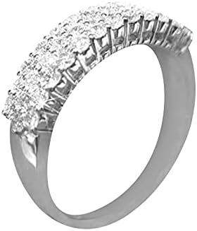חתונה & מגבר; טבעות אירוסין לנשים טבעת טבעת טבעת פשוט פב ו שלוש - יד אופנת זירקון נחושת תכשיטים