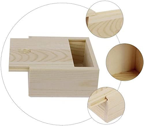 Heeqing AE205 10 יחידות 8.5x8.5x4 סמ בעבודת יד קופסא מעץ תכשיטים תכשיטים
