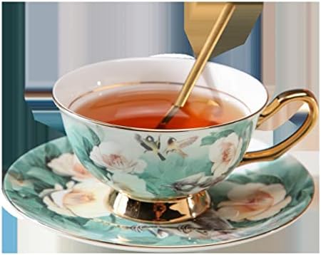 כוס קפה אירופית בעלת ערך ליוז, כוס קפה אירופית גבוהה, כוס סין עצם מעודנת, ערכת תה תה אחר הצהריים, מתנת חתונה