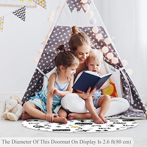 אנינלי פאנק רוקנרול רול מציירים שטיח רצפה קישוט לחדר ילדים שטיחים רכים לסלון חדר שינה משתלת תינוק זוחלת תינוק,