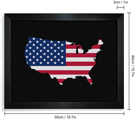 אמריקה דגל מפת יהלומי ציור ערכות תמונה מסגרת 5 עשה זאת בעצמך מלא תרגיל ריינסטון אמנויות קיר תפאורה למבוגרים