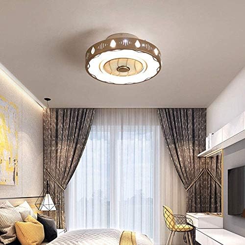 JF-XUAN בית חדר שינה נורית תקרה, אור תקרה מודרני עם מאווררים מנורת תקרה LED עמעום עמעום צבעוני עמעום מרחוק