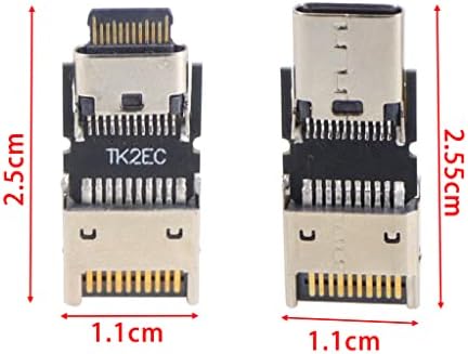 JMT USB3.2 מתאם GEN2 סוג E ל- USB-C זכר לנקבה USB3.1 10GBPs מחבר קדמי להרחבת לוח האם המחשב