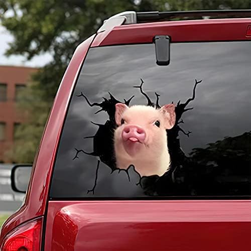 מדבקת מכונית סדק חזיר פלסטיק רקע שקוף משאיות חלונות 1 יחסי גודל של בנות בגודל 7