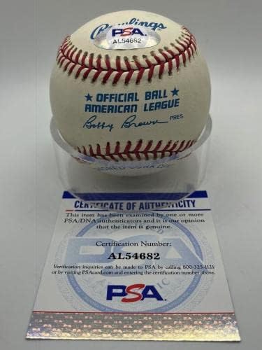 אינדיאנים של בוב לימון קליבלנד חתמו על חתימה רשמית בייסבול MLB PSA DNA *82 - כדורי חתימה עם חתימה