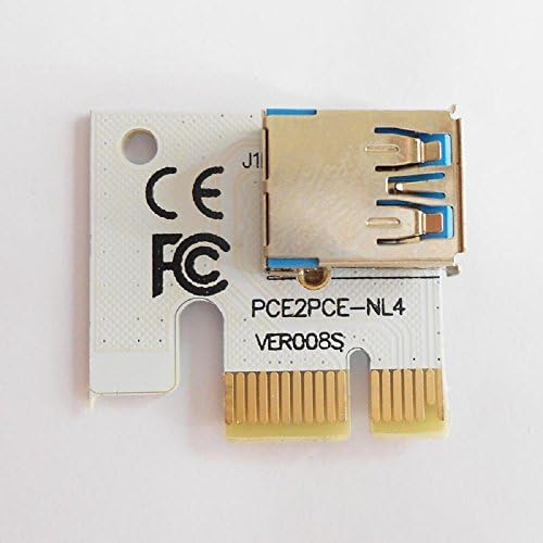 החדש ביותר PCI-E Riser Ver-006C Ver-007S Ver-008C Ver-008S 16X עד 1X כרטיס מתאם מעוצב עם כבל הרחבה USB 3.0
