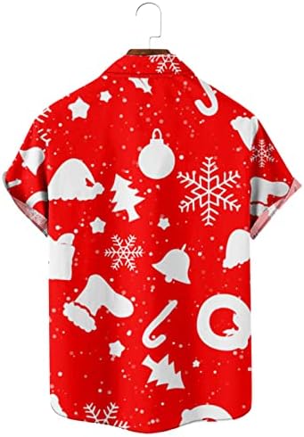 כפתור גברים לחג המולד של ווקאצ'י למטה חולצות שרוול קצר