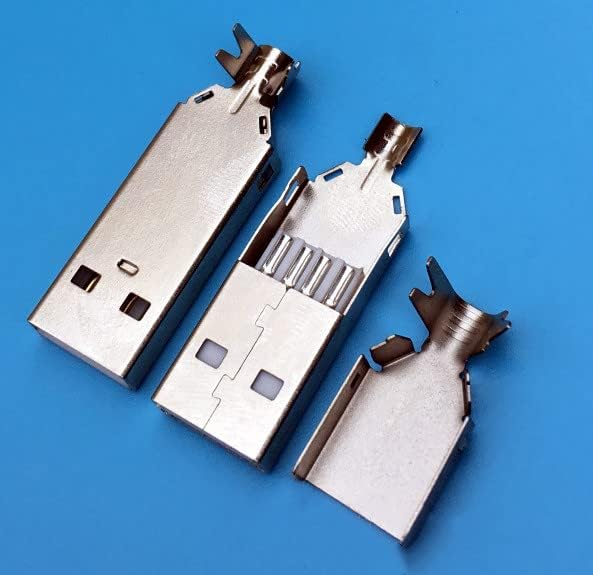 QMSeller 10 יחידות הלחמה USB סוג מחבר זכר עם מעטפת מתכת עבור DIY