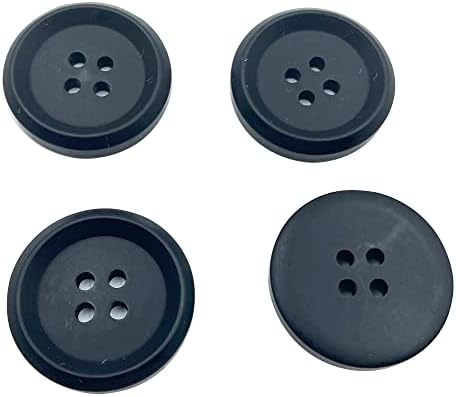 20 יחידות כפתורים גדולים שחורים -1 אינץ '25 ממ כפתורי שרף סוגומולה לתפירה DIY מלאכת מלאכה לחייטות בגדים PT420
