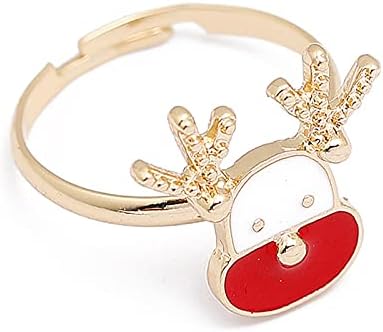 טבעות קישוט לחג המולד סדרת חג המולד איש שלג מצויר, טבעת טיפת שמן סגסוגת עץ חג המולד