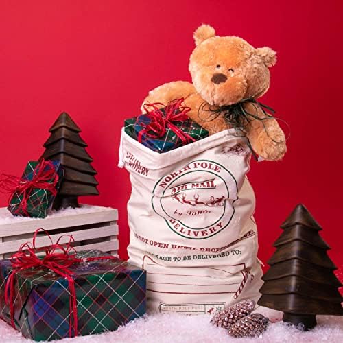 ציוד המסיבות של פדרו פודו - שקיות מתנה גדולות במיוחד לחג המולד - אלטרנטיבה לנייר עטיפה - תיקי מתנה לחג המולד