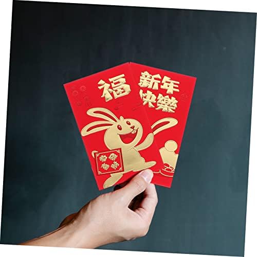 בגד ים 300 יחידות 2023 שנה של ארנב אדום מנות נייר מתנה סיני מתנות חתונה מעטפות סיני אדום כיסי שנה של ארנב אדום
