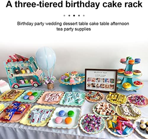 עיצוב עוגות עוגת עוגת קרטון קאפקייקס מאפין מאפין לעמוד למסיבת חתונה ליום הולדת ירוק