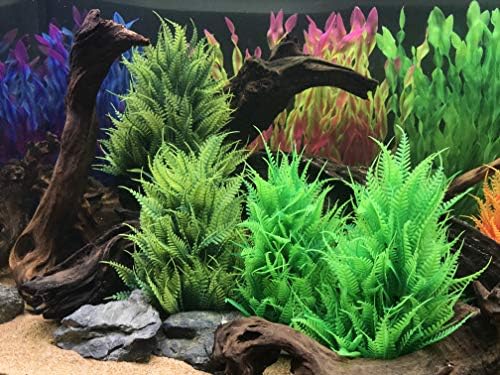 ביגונדיס 2 יחידות דגי טנק מלאכותי אדום מים צמחים, אקווריום קישוטי עשוי רך פלסטיק, בטוח עבור כל דגים & מגבר;