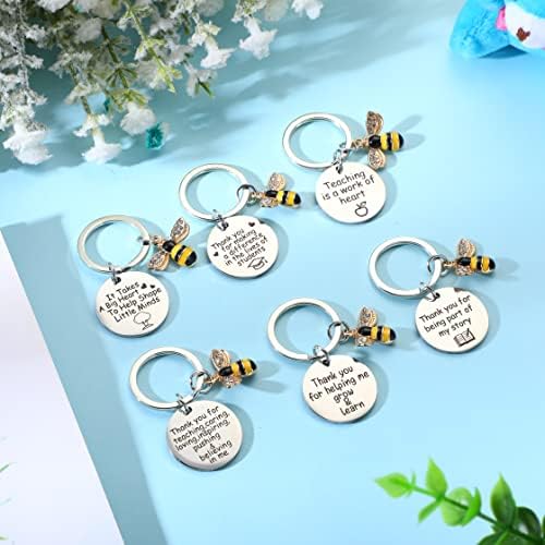 ססילביה 24 יחידות דבורה מחזיק מפתחות מורה הערכה מתנות לנשים 1 אינץ דבורים מחזיק מפתחות מורה מחזיק