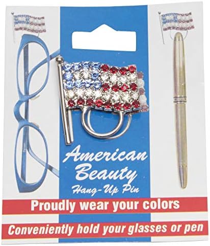 ארצות הברית של אמריקה ארהב גביש דגל סיכה משקפיים/מחזיק משקפי שמש