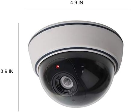 מצלמת אבטחה דמה מזויפת של Lebote מצלמת כיפת CCTV עם מצלמת כיפה אדומה מהבהבת מצלמת מעקב דמה