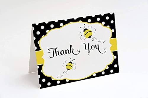 דבורה תודה לך כרטיסי הדבורה מתקפל תודה הערות תינוק מקלחת מסיבת יום הולדת אירוע הדבורה מורה שמע את באז