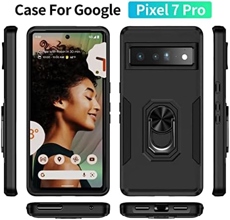 NIECASE עבור Google Pixel 7 Pro 5G Case עם מגן מסך ומגן עדשות מצלמה, כיסוי טלפון מגן כבד אטום