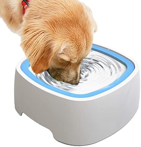 קערת כלבים חסינת שפיכה, אין קערת כלבים מזינה מים איטית לשפוך לשדרוג קיבולת גדולה קערת מים לכלבים 1.5 ליטר,
