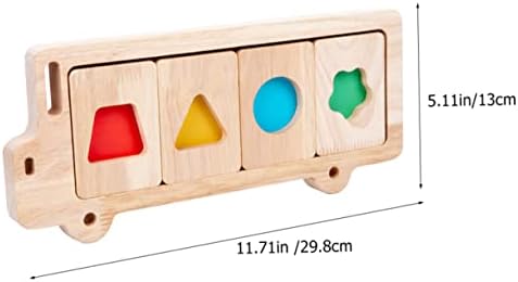 צעצועים 2 סטים פאזל מונטסורי ילדים לחינוך צבעי חידות לוח מתנה מצויר מעץ ועץ רכבת הרכבה מהנה גפרור צבעוני