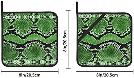 ריבוע נחש ירוק מרובע מחבת מבודד PAD-8x8 סנטימטרים, בידוד עמיד חם.