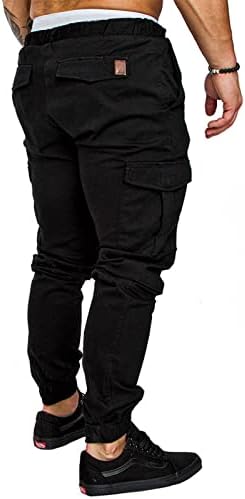 מכנסי טרקלין לגברים אופנה רופפים מכנסי כיס רופפים מכנסיים כלים למכנסי הסוואה M-4xl מכנסי פוליאסטר