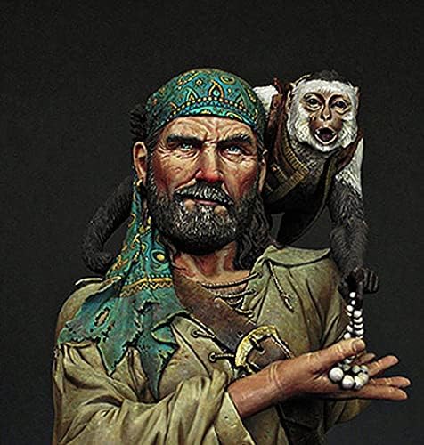 גודמואל 1/12 עתיקות פיראטים וקוף שרף דמות חזה דגם / אינו מורכב ולא צבוע חייל למות יצוק ערכת / איב-659