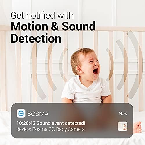 Bosma Capsulecam Pro Monitor Baby, מצלמת אבטחה מקורה עם אפליקציית טלפון, 1080p מצלמת WiFi HD
