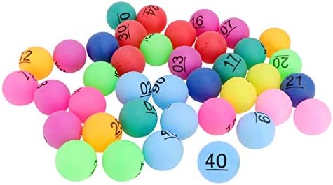 Pretyzoom 30 pcs כדורי בינגו פינג-פונג ממוספרים כדורי בינגו 1 עד 40 כדורי הגרלה כדורי הגרלה