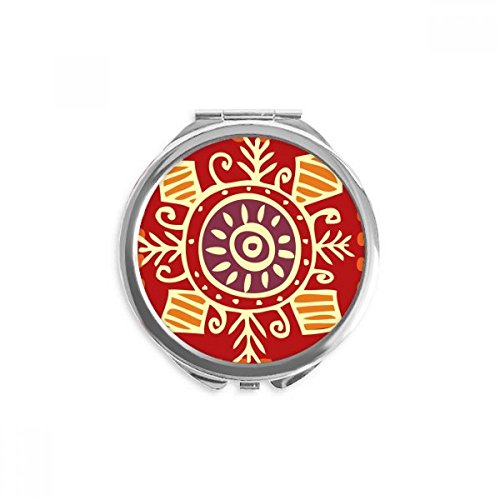אדום עיני מקסיקו טוטמים תרבות עתיקה יד קומפקטי מראה עגול נייד כיס זכוכית