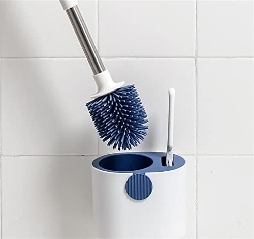 CDYD Silicone מברשת אסלה כלי ניקוי שירותים עם אביזרי אמבטיה של מברשת ניקוי ביתית (צבע: שחור, גודל