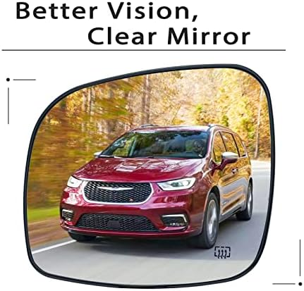 נוף לנהג מראה מראה מחוממת החלפת זכוכית לשנים 2012-2020 קרייזלר טאון קאנטרי דודג 'קרוואן קרוואן איל קורות