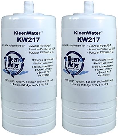מסנן מים Kleenwater KW217 תואם ל- Aqua-Pure AP217, מחסנית החלפת פחמן, סט של 2