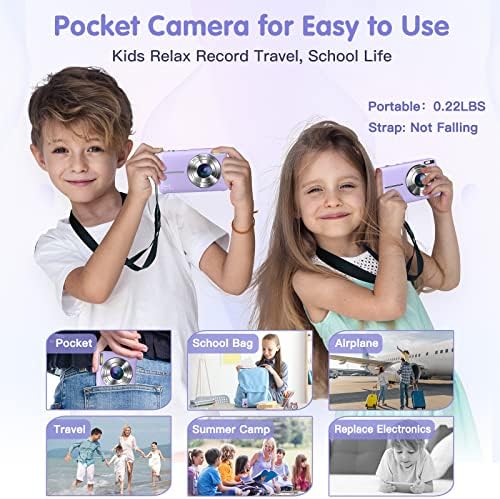 מצלמה דיגיטלית נגד רעידות, מצלמת ילדים 1080 פני עם כרטיס 32 ג ' יגה-בייט, מצלמה דיגיטלית ניידת לילדים