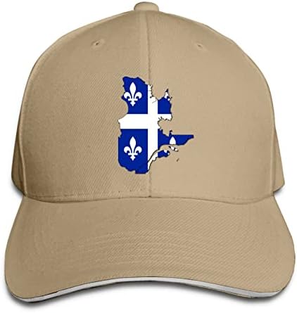 דגל מפה של קוויבק מתכוונן כריך כובע בייסבול כובע אבא כובע קסקט כובע