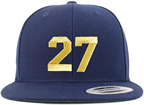 טרנדי הלבשה חנות מספר 27 זהב חוט שטוח ביל סנאפבק בייסבול כובע