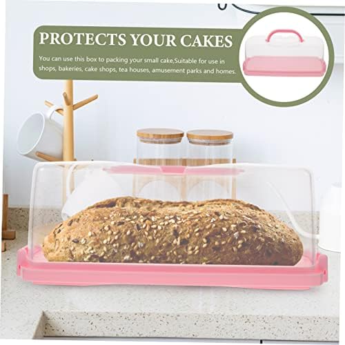 קופסא טוסט תיבת לחם קופסא פלסטיק מזון מכולות ברור דוכן הקאפקייקס פלסטיק לחם תיבת לחם תיבת עוגת