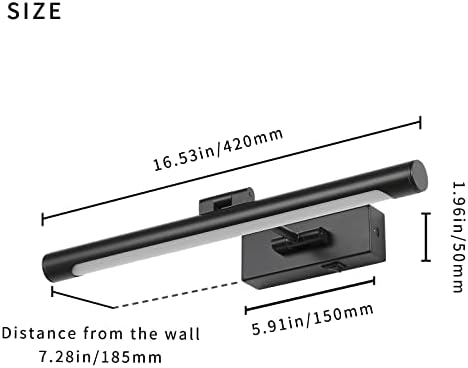 אור תמונה של ג 'וזנהאוס המופעל באמצעות סוללה 16.53 אינץ' אורות אלחוטיים לקיר ניתן לעמעום וטיימר