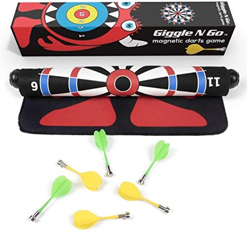 Giggle n go Go Magnetic Dart לוח ילדים - לוח חצים מגנטי למתנות לבנים או לבנות בגיל 6 ומעלה. משחק חץ