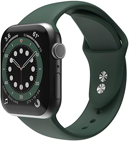 להקות סיליקון של Sinjimoru עבור Apple Watch, רצועות פס סיליקון מתכווננות לסדרת Apple Watch Ultra/8/SE2/7/6/SE/5/4.