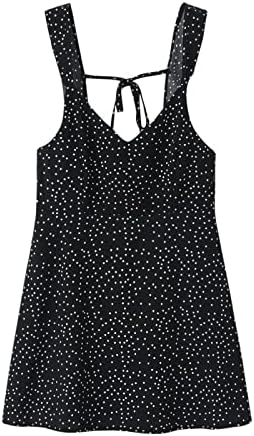 שמלת קיץ לנשים 2023 שמלת צוואר צווארון V ללא שרוולים.