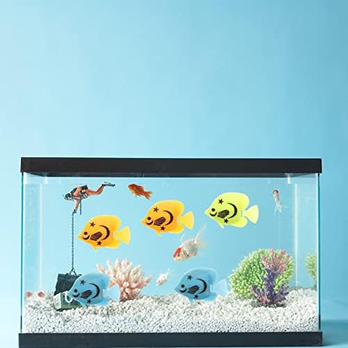 דגים צפים מפלסטיק צעצועים, דגי פלסטיק מלאכותיים מלאכותיים, דגים נעים מלאכותיים, לאקווריום קישוט, קישוטים למיכל